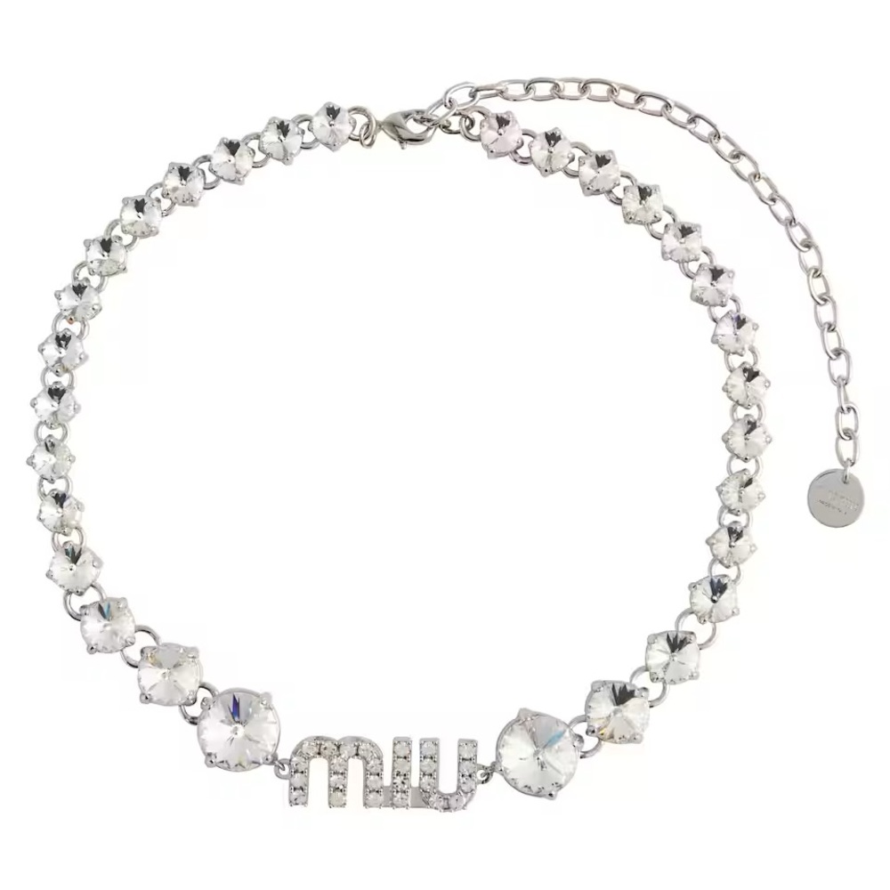 MIU MIU Crystal Choker Necklace Made in Italy 🇮🇹